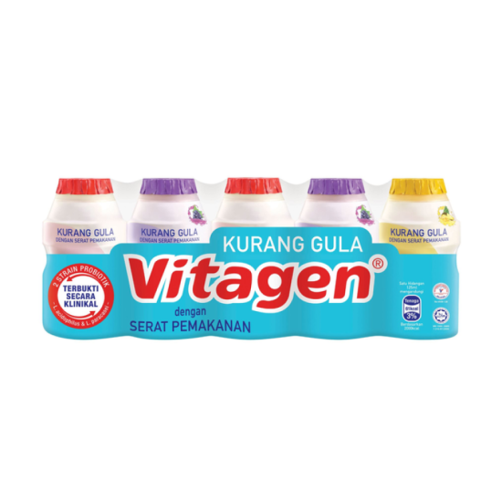 VITAGEN LESS SUGAR ASSORTED 125ML*5