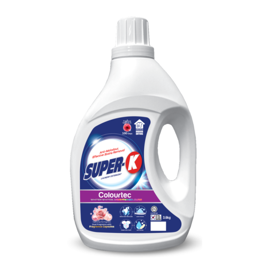 SUPER-K LIQUID DETERGENT COLOURTEC 3.6KG SUPER-K LIQUID DETERGENT COLOURTEC 3.6KG