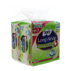 SOFY LONG&WIDE ANTIBAC PANTYLINER 15.5CM 40'S*2 SOFY LONG&WIDE ANTIBAC PANTYLINER 15.5CM 40'S*2