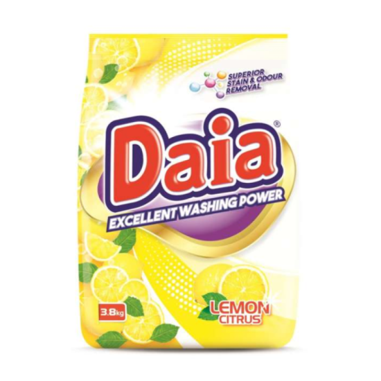 DAIA DETERGENT POWDER – LEMON CITRUS 3.8KG DAIA DETERGENT POWDER – LEMON CITRUS 3.8KG