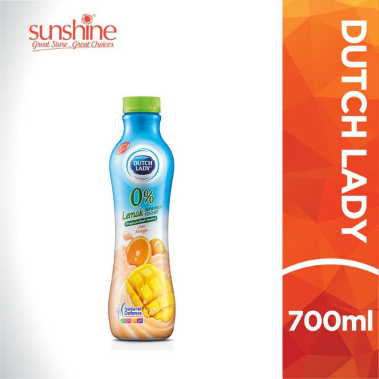 DUTCH LADY 0% YOGURT DRINK OREN & MANGO 700G