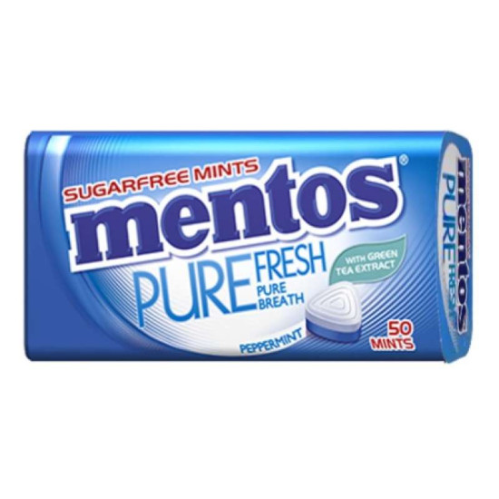 MENTOS PURE FRESH TIN PEPPERMINT 35GM