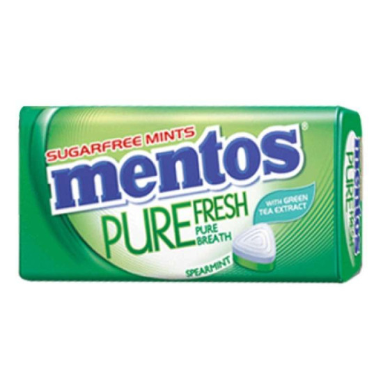 MENTOS PURE FRESH TIN SPEARMINT 35GM