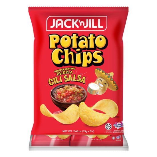 JACK N JILL POTATO CHIPS FUN PACK SALSA 15GM*5