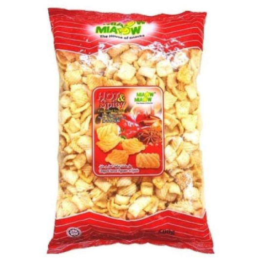 MIAOW MIAOW HOT & SPICY SNACKS 450GM