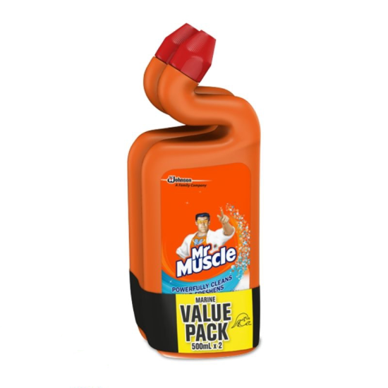 MR MUSCLE TOILET BOWL CLEANER - MARINE 500ML*2