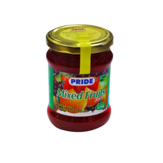 PRIDE SUGAR FREE MIXED FRUIT JAM 270GM