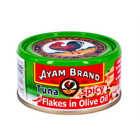 AYAM BRAND TUNA FLAKE SPICY IN OLIVE OIL 150GM