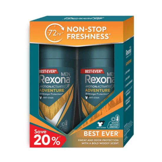 REXONA MEN DEODORANT ADVENTURE 2*45ML