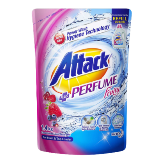 ATTACK LIQUID DETERGENT (REFILL) FRUITY 1.4KG