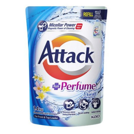 ATTACK LIQUID DETERGENT (REFILL) FLORAL 1.4KG