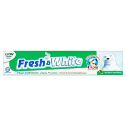 FRESH & WHITE TOOTHPASTE - FRESH COOL MINT 160GM FRESH & WHITE TOOTHPASTE - FRESH COOL MINT 160GM