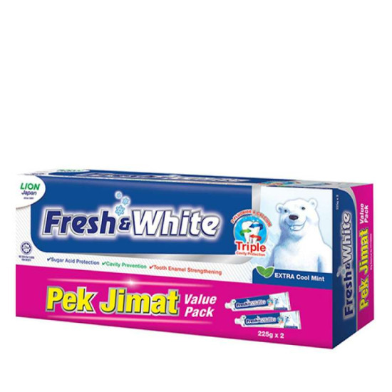 FRESH & WHITE TRIPLE PROTECTION - EXTRA COOL 225GM