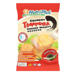 NUTRIPLUS TEMPURA CHICKEN NUGGET SPICY 800G NUTRIPLUS TEMPURA CHICKEN NUGGET SPICY 800G