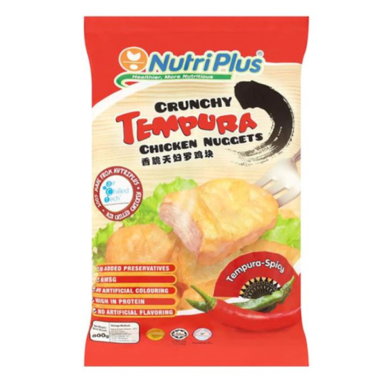 NUTRIPLUS TEMPURA CHICKEN NUGGET SPICY 800G