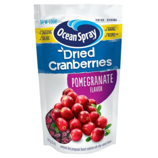 OCEAN SPRAY DRIED CRANBERRIES POMEGRANATE 142GM