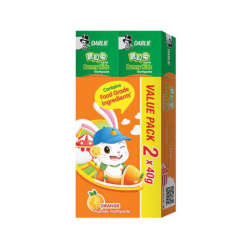 DARLIE TOOTHPASTE BUNNY KIDS ORANGE 2X40G DARLIE TOOTHPASTE BUNNY KIDS ORANGE 2X40G