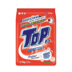 TOP DETERGENT POWDER - SUPER WHITE 2.1KG TOP DETERGENT POWDER - SUPER WHITE 2.1KG