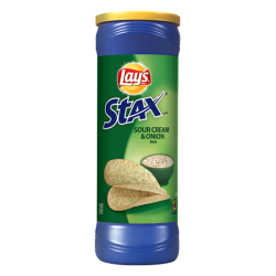 LAYS STAX POTATO CRISPS SOUR CREAM 156GM LAYS STAX POTATO CRISPS SOUR CREAM 156GM
