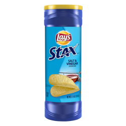 LAYS STAX POTATO CRISPS SALT & VINEGAR 156GM LAYS STAX POTATO CRISPS SALT & VINEGAR 156GM