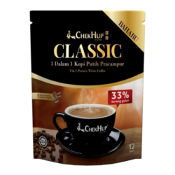 CHEK HUP 3IN1 WHITE COFFEE CLASSIC 37GM*12 CHEK HUP 3IN1 WHITE COFFEE CLASSIC 37GM*12