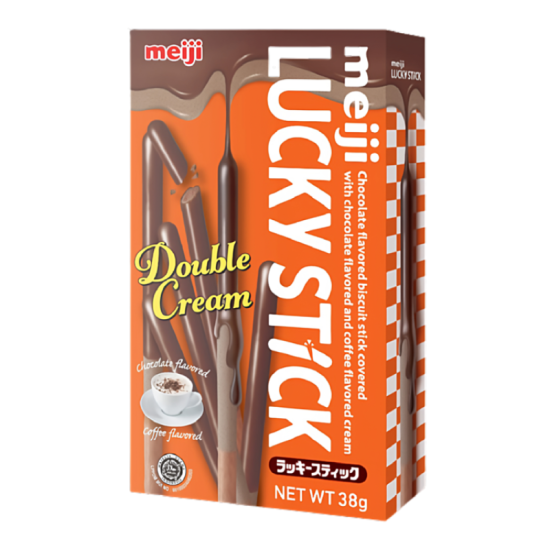 MEIJI LUCKY STICK DOUBLE CREAM 38GM