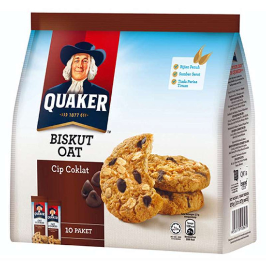 QUAKER CHOCOLATE CHIPS COOKIES 250GM QUAKER CHOCOLATE CHIPS COOKIES 250GM