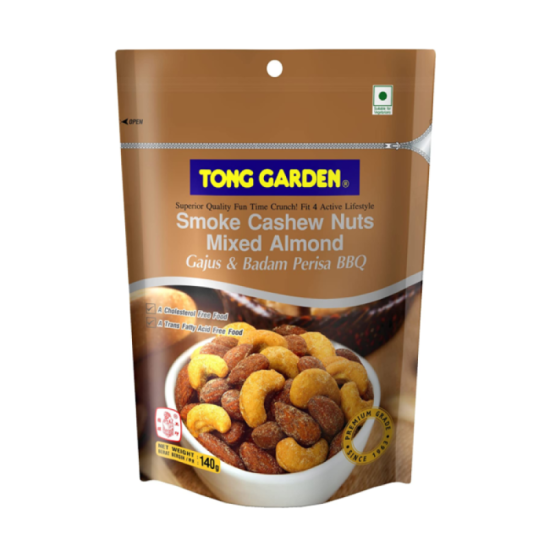 TONG GARDEN SMOKE CASHEW NUTS MIXED ALMOND 140GM TONG GARDEN SMOKE CASHEW NUTS MIXED ALMOND 140GM