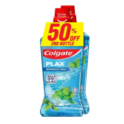 COLGATE PLAX MOUTHWASH - PEPPERMINT 750ML*2 COLGATE PLAX MOUTHWASH - PEPPERMINT 750ML*2