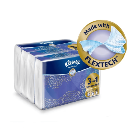 KLEENEX FACIAL TISSUE ULTRA SOFT 3PLY 50S*4