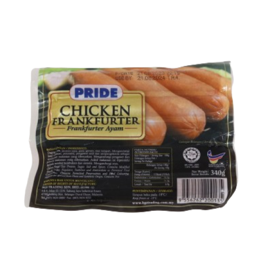 PRIDE CHICKEN FRANKFURTER 340G