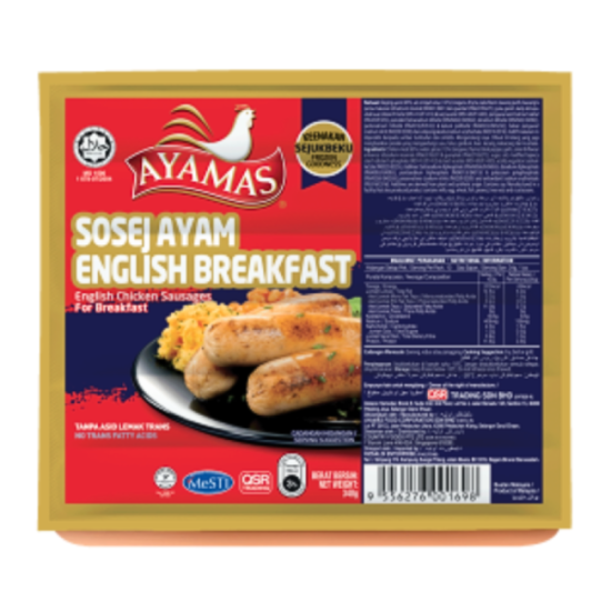 AYAMAS ENGLISH SAUSAGES BREAKFAST 340G