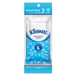 KLEENEX PURE WATER WIPES 10S*3 KLEENEX PURE WATER WIPES 10S*3