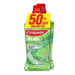 COLGATE PLAX MOUTHWASH - FRESH TEA 750ML*2 COLGATE PLAX MOUTHWASH - FRESH TEA 750ML*2