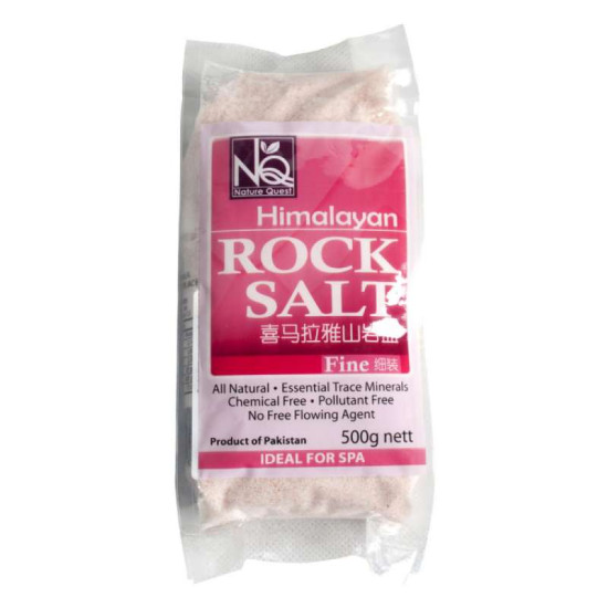 NATURE QUEST HIMALAYAN ROCK SALT FINE REFILL 500G NATURE QUEST HIMALAYAN ROCK SALT FINE REFILL 500G