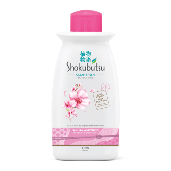 SHOKUBUTSU BODY WASH SAKURA WHITENING 220GM