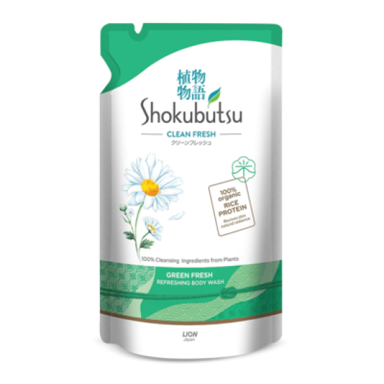 SHOKUBUTSU BODY WASH GREEN FRESHNESS 550GM