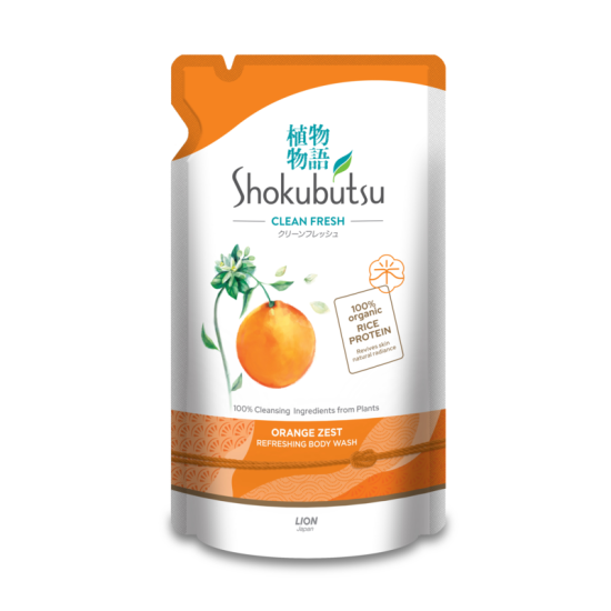 SHOKUBUTSU BODY WASH ORANGE ZEST 500GM
