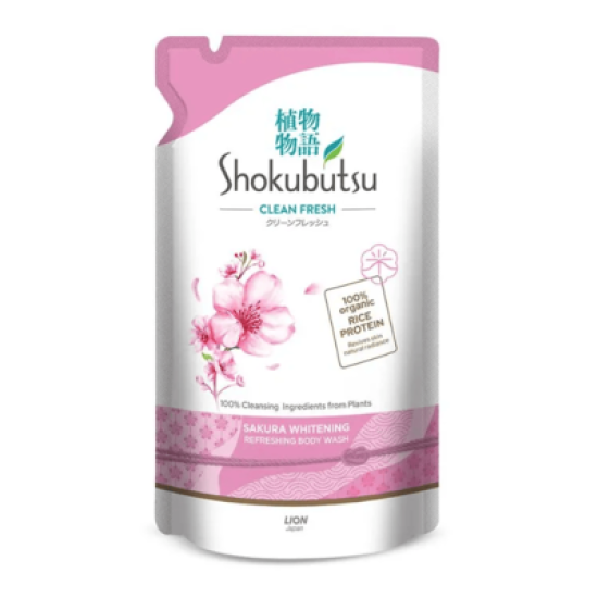 SHOKUBUTSU BODY WASH SAKURA WHITENING 500GM