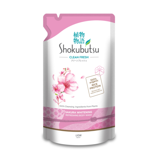 SHOKUBUTSU BODY WASH SAKURA WHITENING 500GM