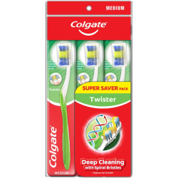 COLGATE TOOTHBRUSH TWISTER MEDIUM 3'S COLGATE TOOTHBRUSH TWISTER MEDIUM 3'S