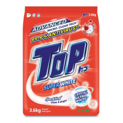 TOP DETERGENT POWDER - SUPER WHITE 3.6KG TOP DETERGENT POWDER - SUPER WHITE 3.6KG