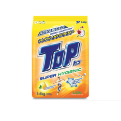 TOP DETERGENT POWDER - SUPER HYGIENIC 3.6KG TOP DETERGENT POWDER - SUPER HYGIENIC 3.6KG