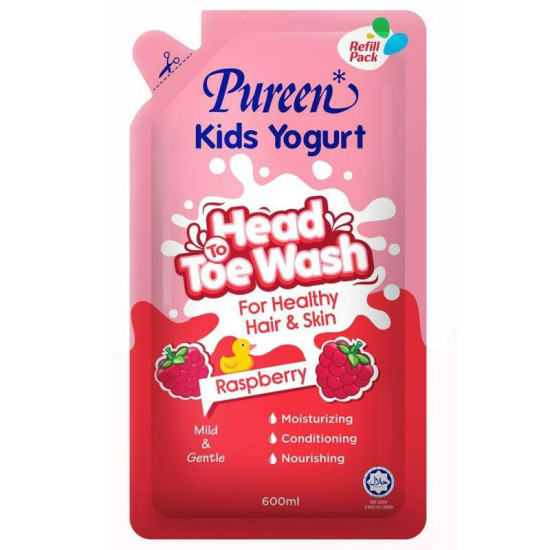 PUREEN KIDS YOGURT HEAD TO TOE RASPBERRY 600ML PUREEN KIDS YOGURT HEAD TO TOE RASPBERRY 600ML