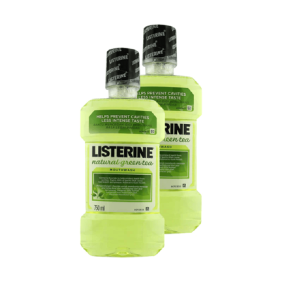 LISTERINE MOUTHWASH GREEN TEA 750ML*2