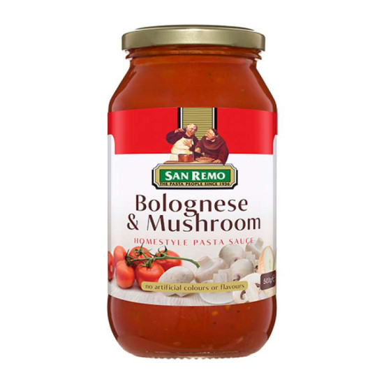 SAN REMO BOLOGNESE&MUSHROOM PASTA SAUCE 500GM