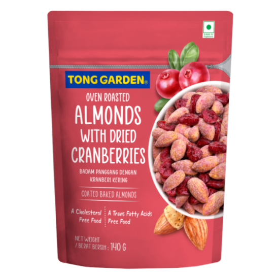 TONG GARDEN ROASTED ALMOND WITH CRANBERRY 140GM