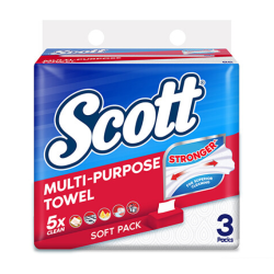 SCOTT MULTI PURPOSE TOWELS 85'S*3R SCOTT MULTI PURPOSE TOWELS 85'S*3R