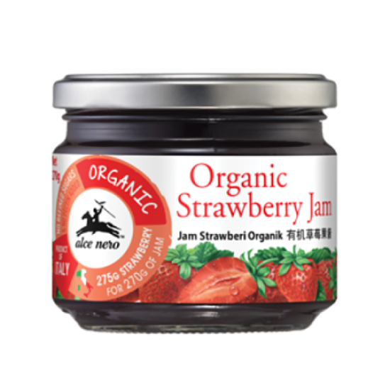 ALCE NERO ORGANIC JAM - STRAWBERRY 270G