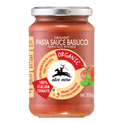 ALCE NERO ORGANIC TOMATO SAUCE -BASIL 350G ALCE NERO ORGANIC TOMATO SAUCE -BASIL 350G